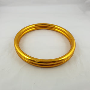Shiny Yellow Gold Aluminium Sling Rings
