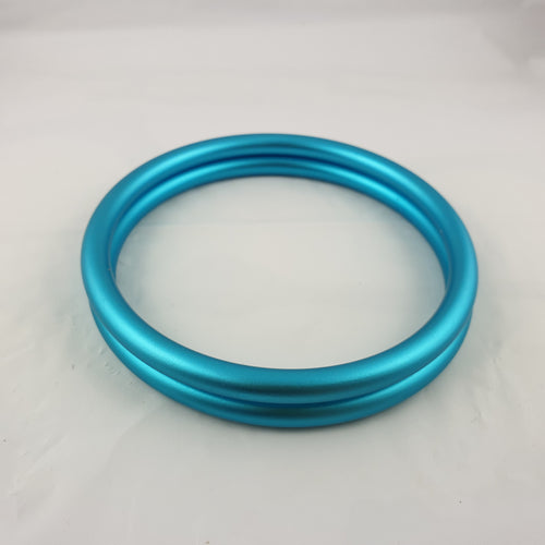 Matte Aqua Aluminium Sling Rings