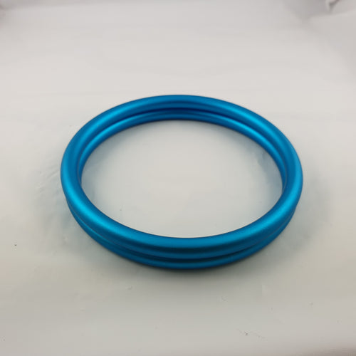 Matte Turquoise Aluminium Sling Rings