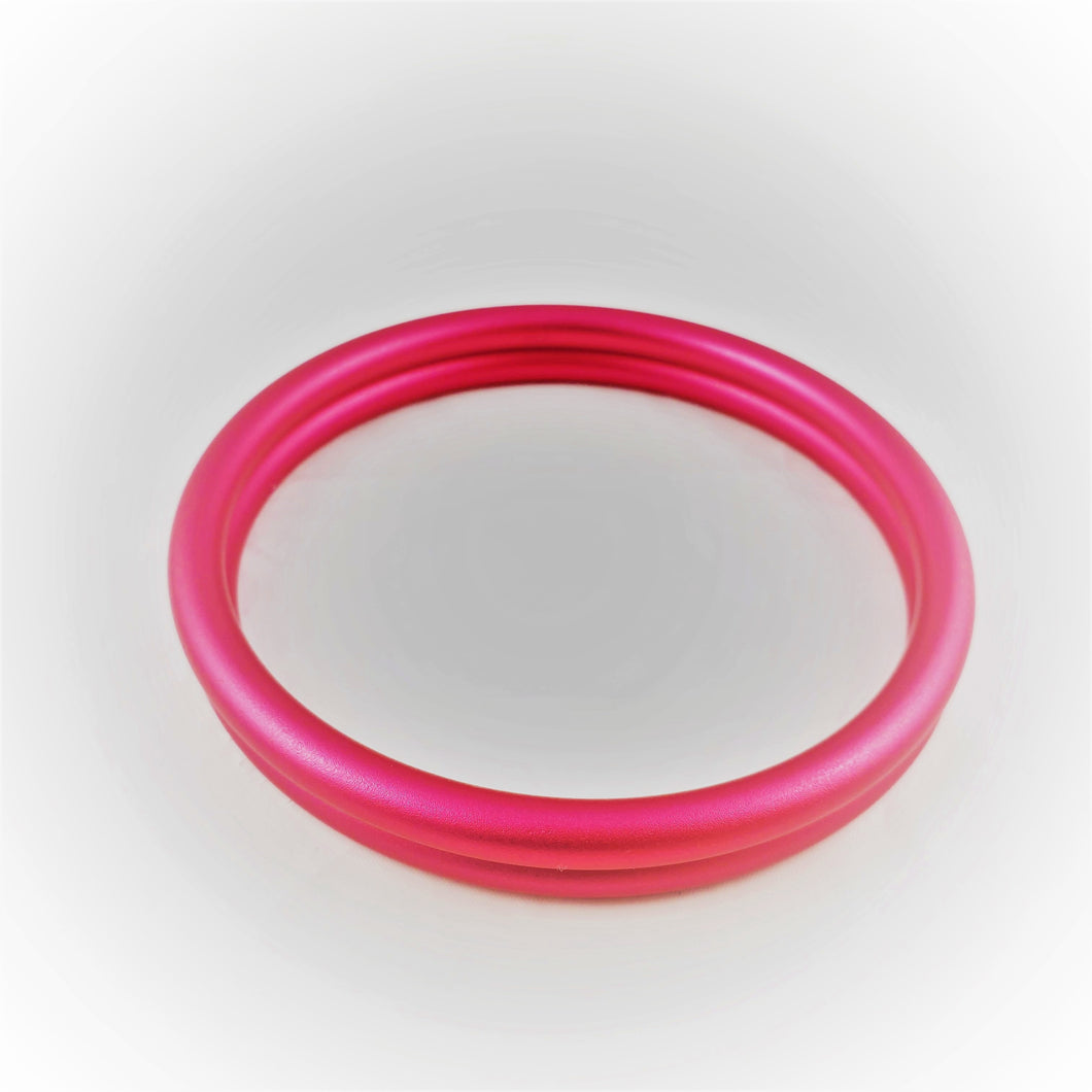Matte Pink Aluminium Sling Rings