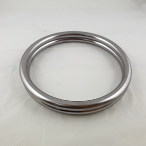 Shiny Light Grey Aluminium Sling Rings 2nd grade