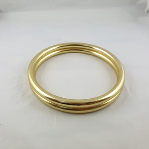 Shiny Pale Gold Aluminium Sling Rings
