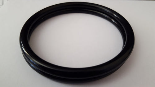 Shiny Black Aluminium Sling Rings