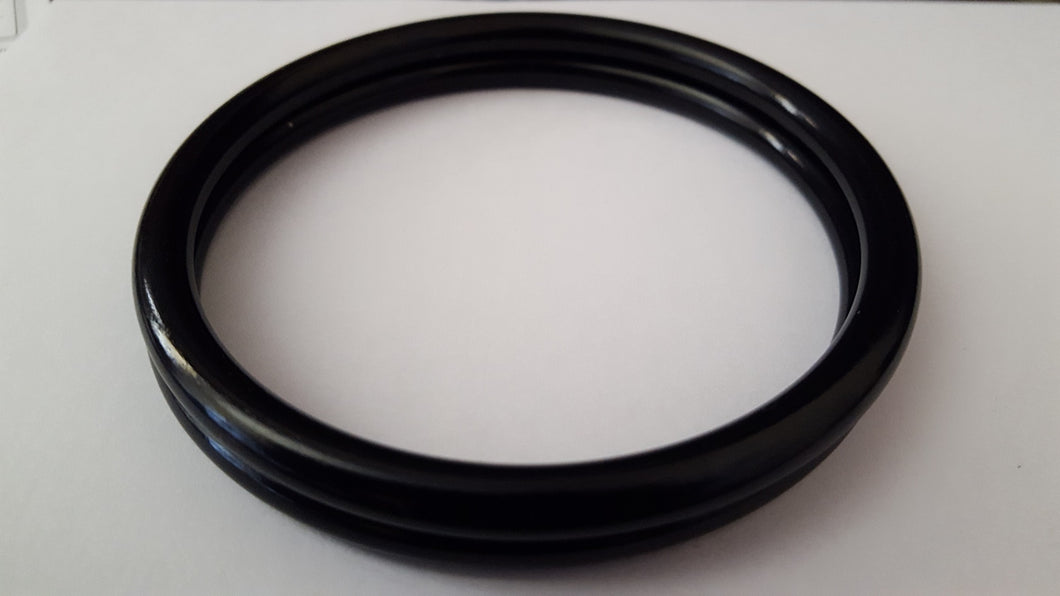 Shiny Black Aluminium Sling Rings