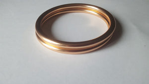 Shiny Rose Gold Aluminium Sling Rings