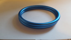 Matte Cerulean Blue Aluminium Sling Rings