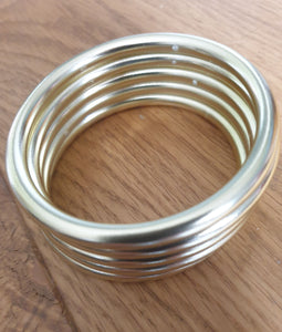 Shiny Pale Gold 2.5 " Medium Aluminium Sling Rings 2nd Grade