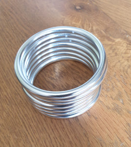 Shiny Silver 2.5 " Medium Aluminium Sling Rings 2nd Grade